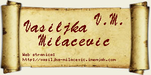 Vasiljka Milaćević vizit kartica